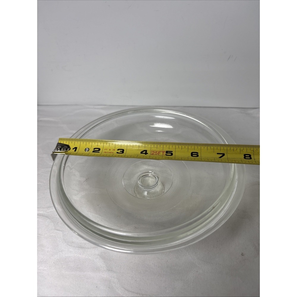 Glass Rival Crock Pot Clear Round Lid 7 3/4 inch Replacement 3100/2 Genuine Hazy - Picture 3 of 4